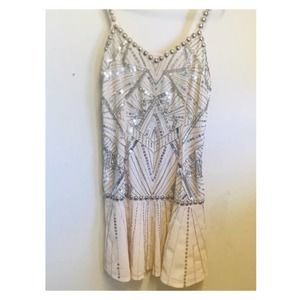 Parker Embellished Sequin Beaded Mini Dress XS